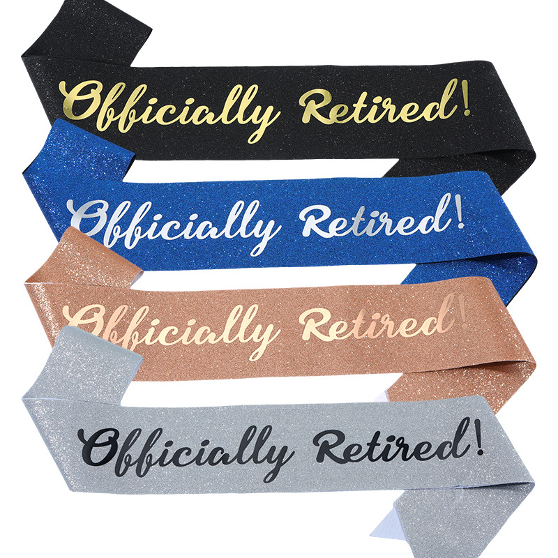 Birthday Sash Glitter - Fascia in pensione ufficiale Glitter Raso