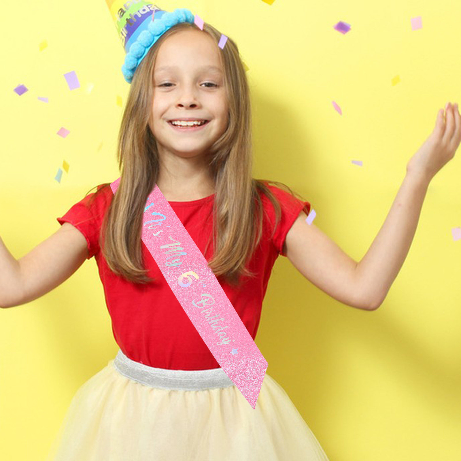 5 pezzi di nastri rosa glitter - Birthday Sash Glitter recensione e prezzo